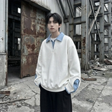 现货春季新款翻领高级感衬衫领上衣长袖卫衣男装潮WY212-P68，男装衬衫，星座1017