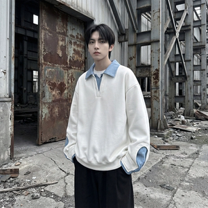 现货 春季新款翻领高级感衬衫领上衣长袖卫衣男装潮 WY212-P68，男装衬衫，星座1017