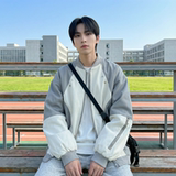 现货休闲百搭撞色拼接棒球服美式复古夹克JK830-P80，男装夹克，星座1017