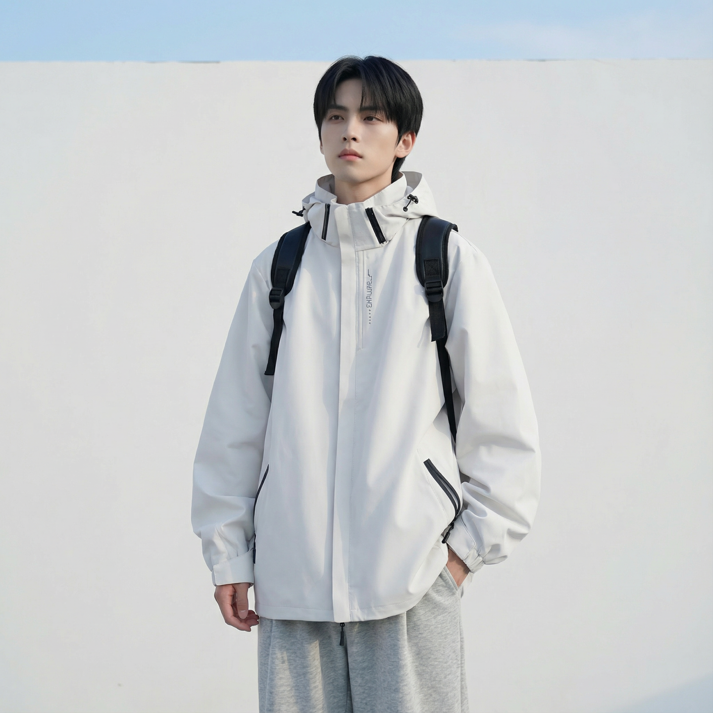 2026春款流行冲锋衣工装连帽美式高街休闲外套AK03-P68，男装夹克，星座1017