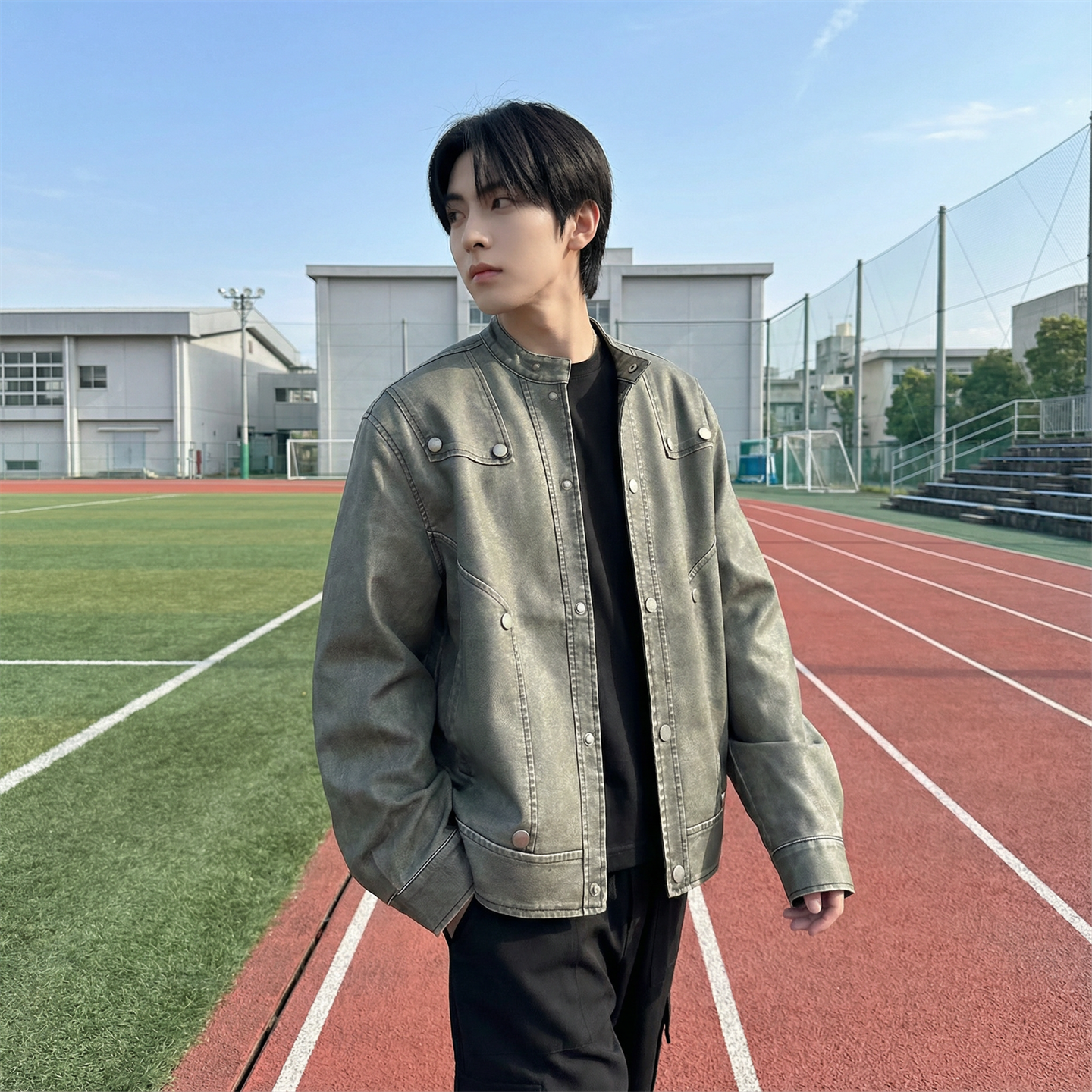 现货 2026飞行夹克外套春秋薄款痞帅街头潮牌立领上衣 DK568-P118图片