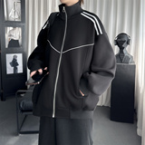 日系拼接立领夹克宽松休闲运动外套W226-P68，男装夹克，星座1017