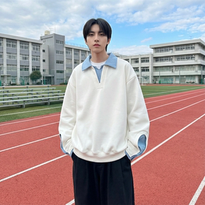 现货 春季新款翻领高级感衬衫领上衣长袖卫衣男装潮 WY212-P68，男装衬衫，星座1017