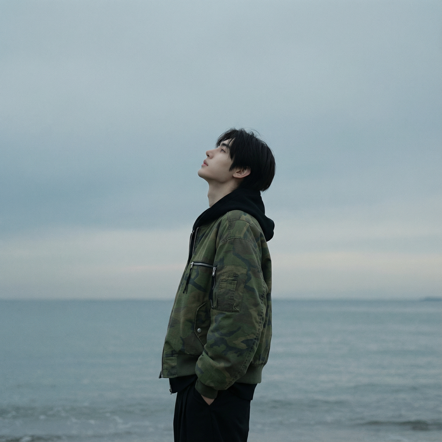 现货 迷彩假两件棉服重磅水洗飞行服街头风外套 M9881-P148