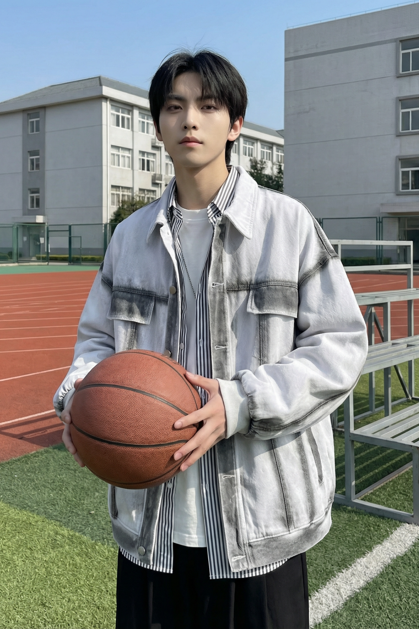 现货2026春季工装休闲夹克高级感牛仔外套JK11-P100,男装工装外套,星座1017