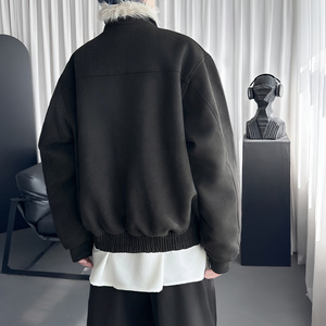 座山雕棉服外套冬季加绒加厚高级感痞帅毛领夹克棉衣 M2073-P138图片