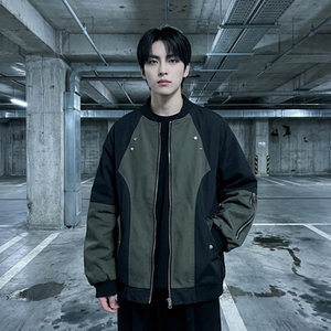 现货休闲百搭撞色拼接棒球服美式复古夹克 JK830-P80图片