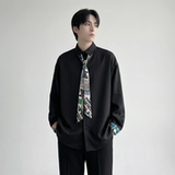 现货长袖衬衫男潮流带领带帅气港风高级感情侣衬衣 FA32-P55,男装衬衫,星座1017, 现货长袖衬衫男潮流带领带帅气港风高级感情侣衬衣 FA32-P55,男装衬衫,星座1017,