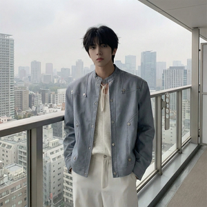 现货 2026飞行夹克外套春秋薄款痞帅街头潮牌立领上衣 DK568-P118，男装夹克，星座1017