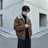 现货毛领复古（仿貂毛领）秋冬季座山雕夹克棉服外套男Q664-P148，男装夹克，星座1017