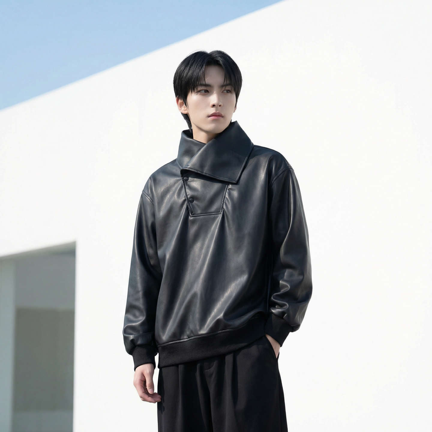 新款现货2026年新款现货堆堆领宽松长袖卫衣CR355-P68，男装卫衣，星座1017