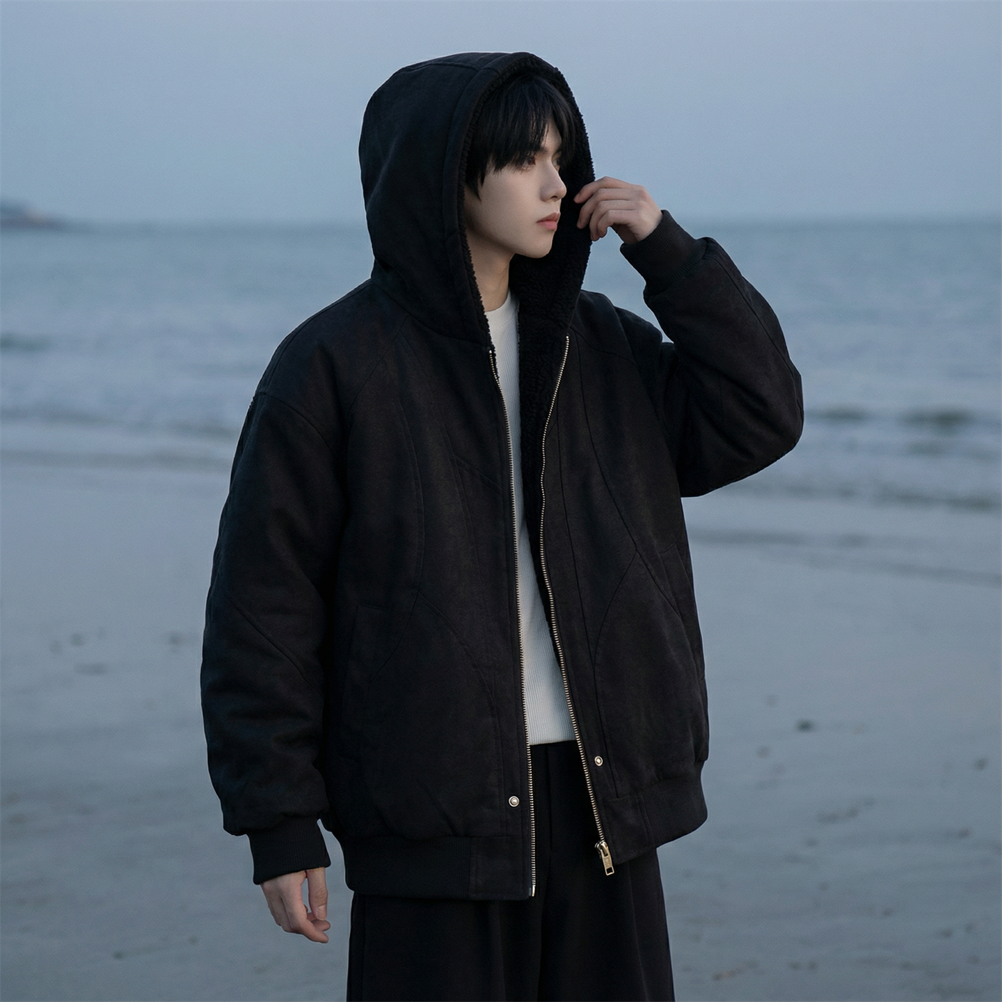 现货加绒加厚外套男潮重磅帆布水洗棉服夹克Y307-P138，男装夹克，星座1017