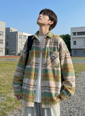 现货美式复古潮流大码格子小香风衬衫 HC45642-P55