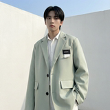 现货休闲西服男春秋宽松大码潮高级感痞帅外套西装JK342-P98，男装西服套装，星座1017