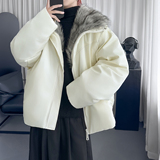 座山雕外套棉服男女款秋冬季夹克痞帅设计感毛领棉衣M9291-P158，男装夹克，星座1017