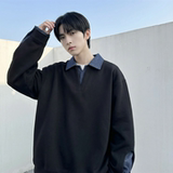 现货春季新款翻领高级感衬衫领上衣长袖卫衣男装潮WY212-P68，男装衬衫，星座1017