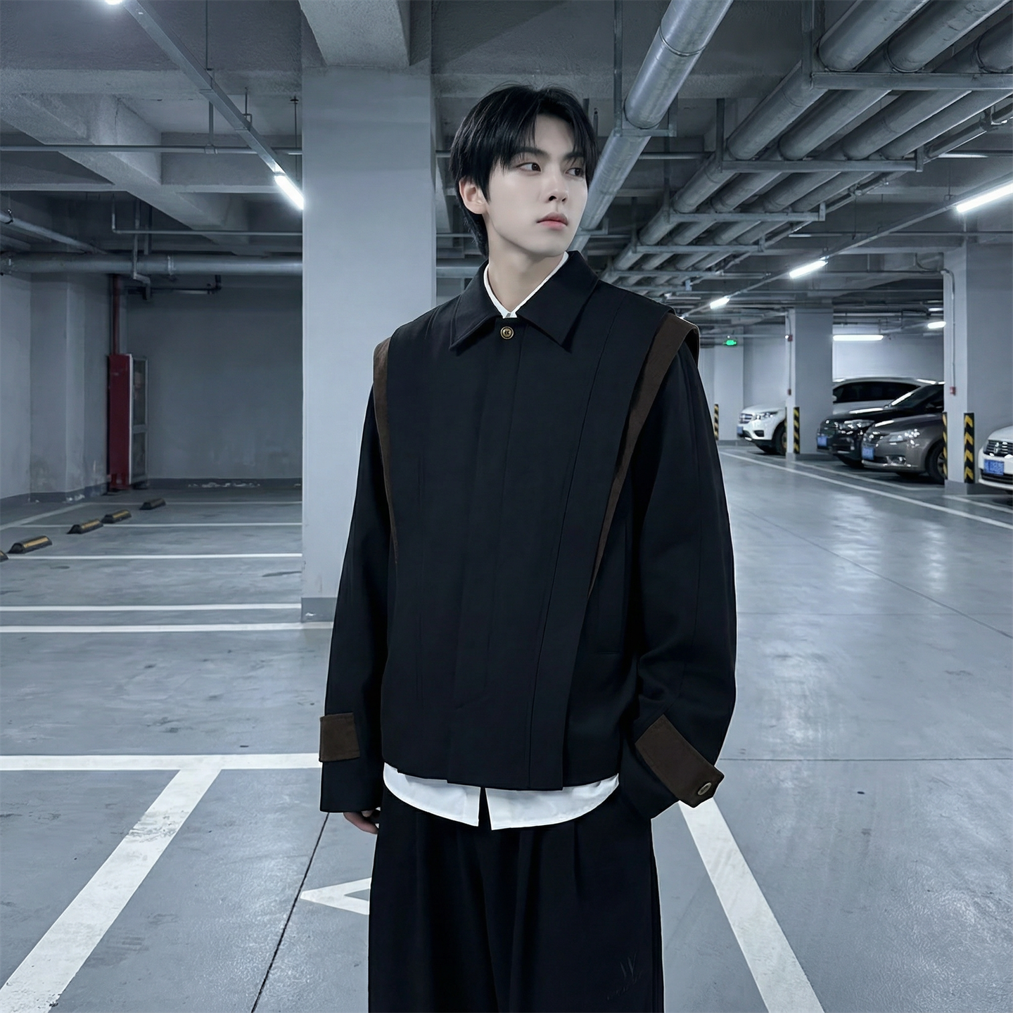 现货新款春季飞肩撞色夹克外套男设计感痞帅上衣JK905-P108，男装夹克，星座1017