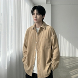 现货灯芯绒高级感长袖衬衫男休闲衬衣外套C963-P48，男装衬衫，星座1017