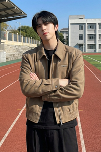 现货 2025棒球领短款夹克高级感美式垫肩外套 HJ7727-P90 X149图片