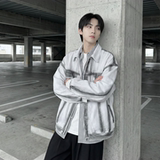 现货2026春季工装休闲夹克高级感牛仔外套JK11-P100，男装工装外套，星座1017