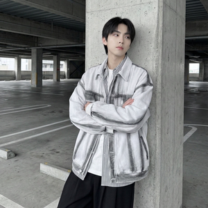 现货 2026春季工装休闲夹克高级感牛仔外套 JK11-P100，男装工装外套，星座1017