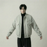 现货美式毛呢夹克棉服加厚高级痞帅夹棉棒球服短款外套Q955-P138，男装夹克，星座1017