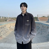 2026现货渐变长袖衬衫水洗褶皱宽松潮流休闲衬衣DS651-P58，男装衬衫，星座1017