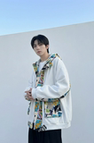 现货春款潮流涂鸦拼接夹克开衫连帽外套WT23-P75控96，男装夹克，星座1017