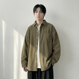 现货灯芯绒高级感长袖衬衫男休闲衬衣外套 C963-P48图片