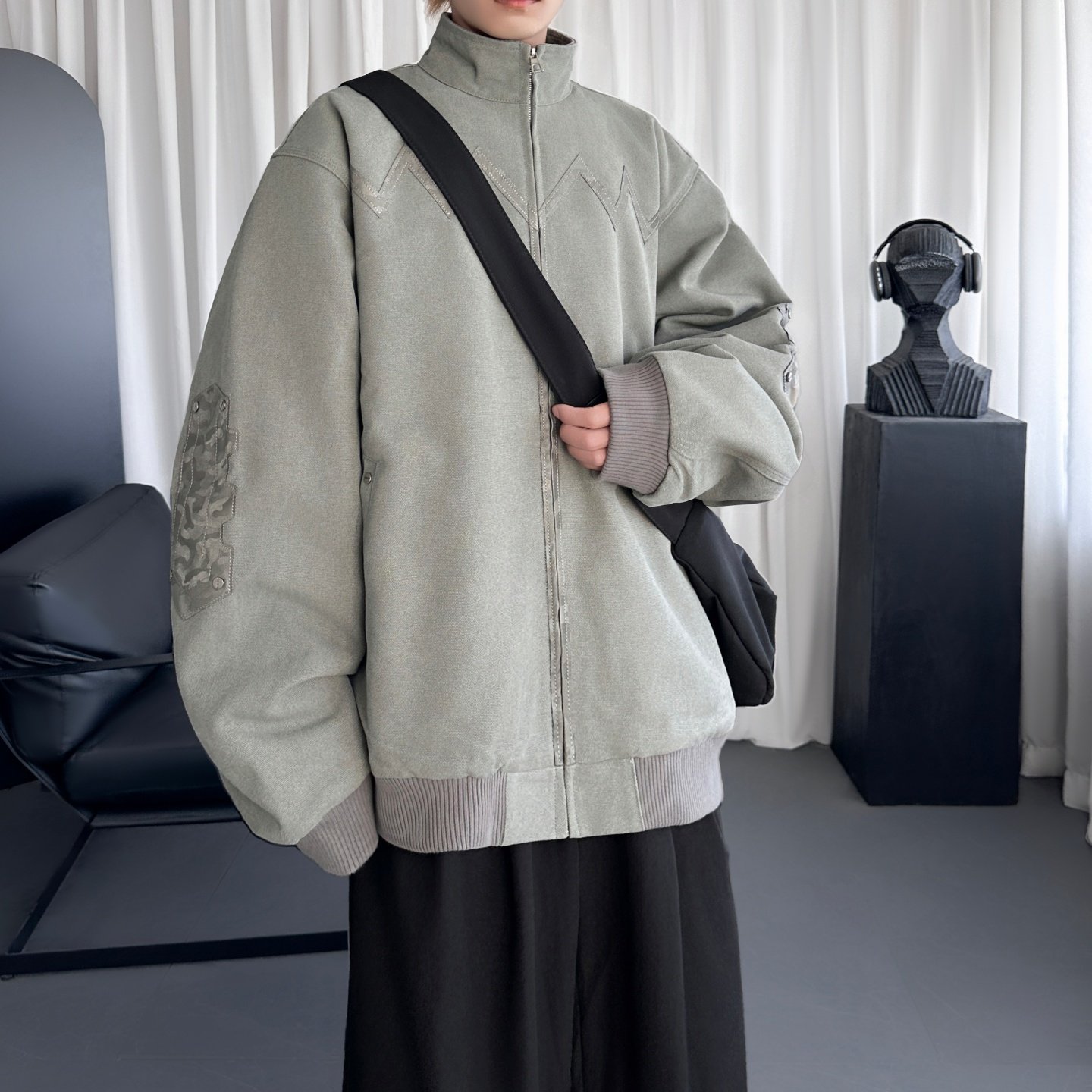 水洗帆布加厚棉服夹克3M防潮保暖恒温棉H8327-P118,男装夹克,星座1017
