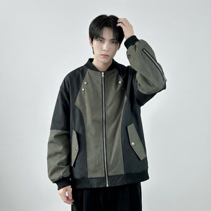 休闲百搭撞色拼接棒球服美式复古夹克 JK830-P80图片