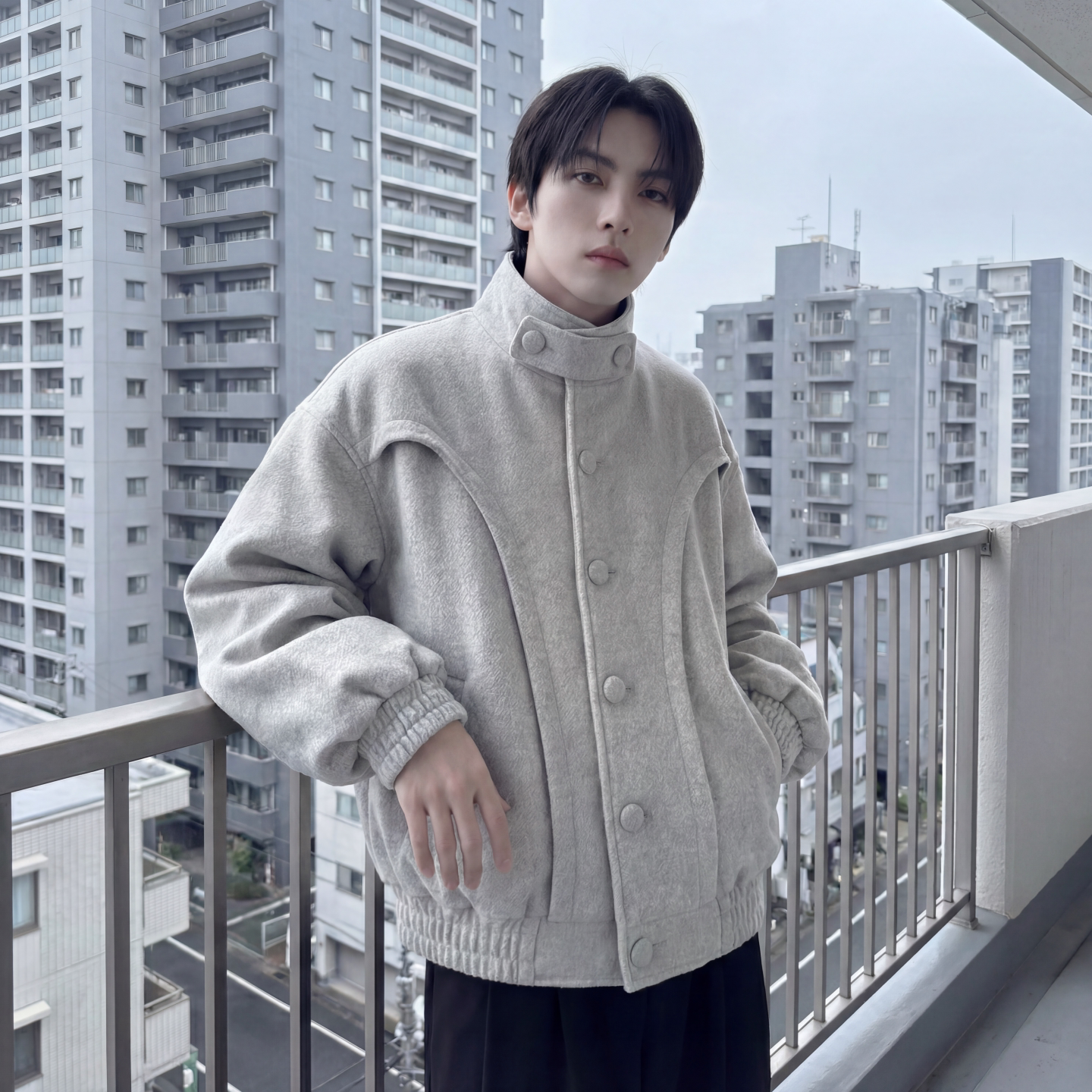 现货美式复古加厚休闲外套韩版宽松立领短款外套GK801-P118,女装短外套,星座1017