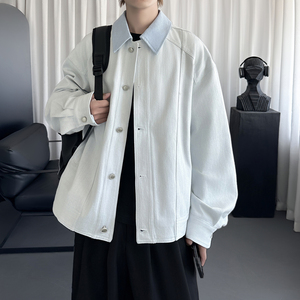 美式痞帅高级感双色斜纹牛仔外套 J6491-P108图片