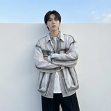 现货2026春季工装休闲夹克高级感牛仔外套JK11-P100，男装工装外套，星座1017