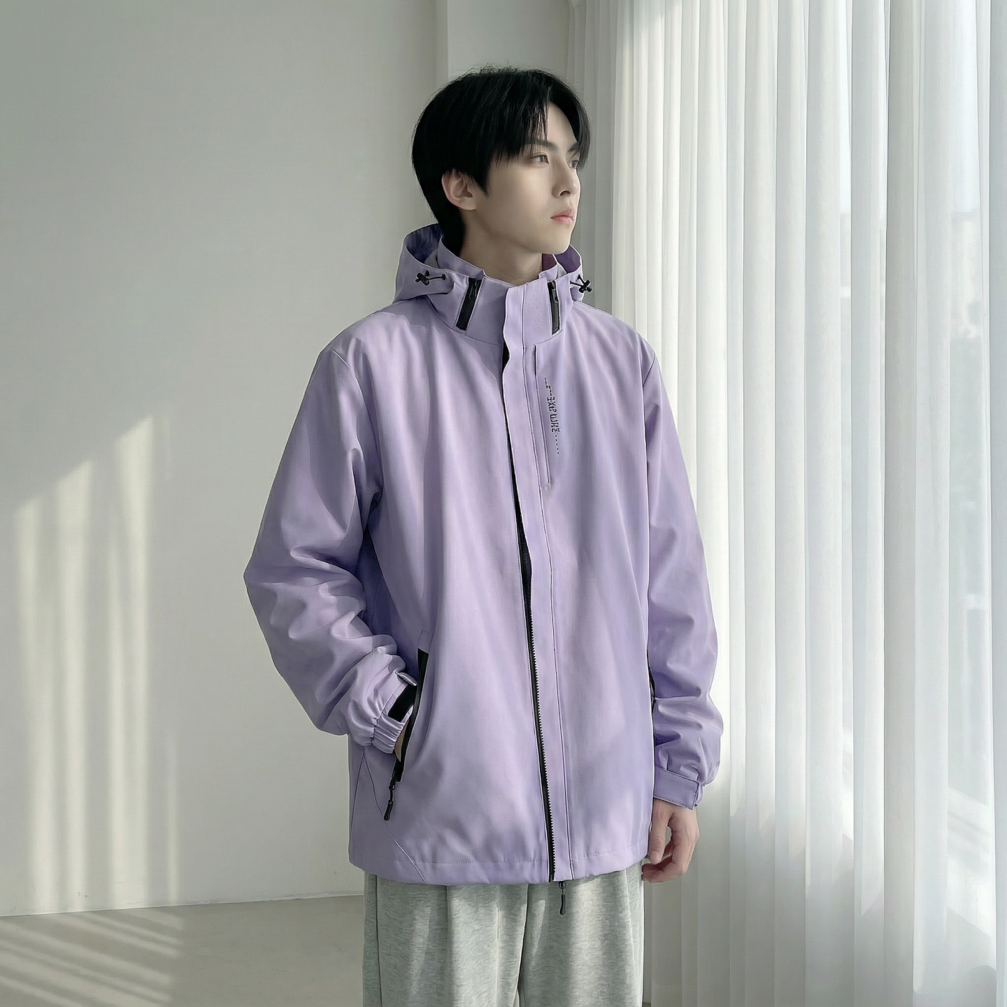 2026春款流行冲锋衣工装连帽美式高街休闲外套AK03-P68，男装夹克，星座1017