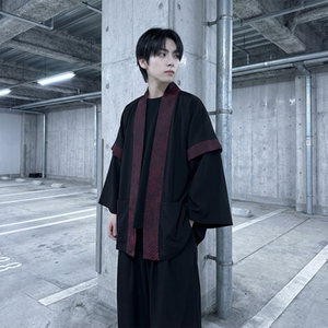 现货 春秋风蟒纹印花拼接男士道袍汉服 D3206-P78，男装民族服装，星座1017