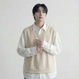 现货假两件长袖衬衫宽松衬衣港风休闲百搭上衣GK25-P58，男装衬衫，星座1017