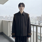现货新款春季飞肩撞色夹克外套男设计感痞帅上衣JK905-P108，男装夹克，星座1017