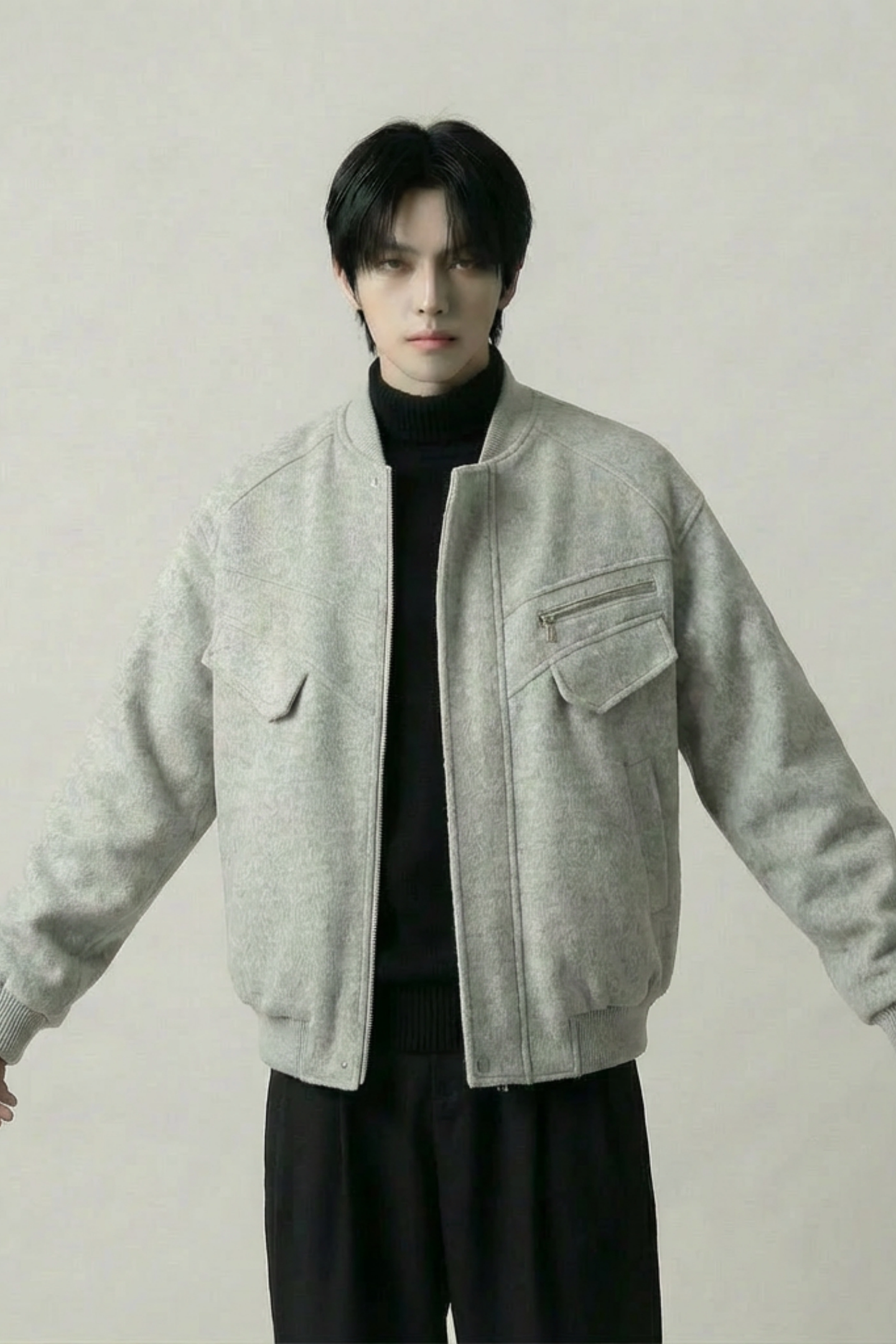 现货美式毛呢夹克棉服加厚高级痞帅夹棉棒球服短款外套Q955-P138,男装夹克,星座1017