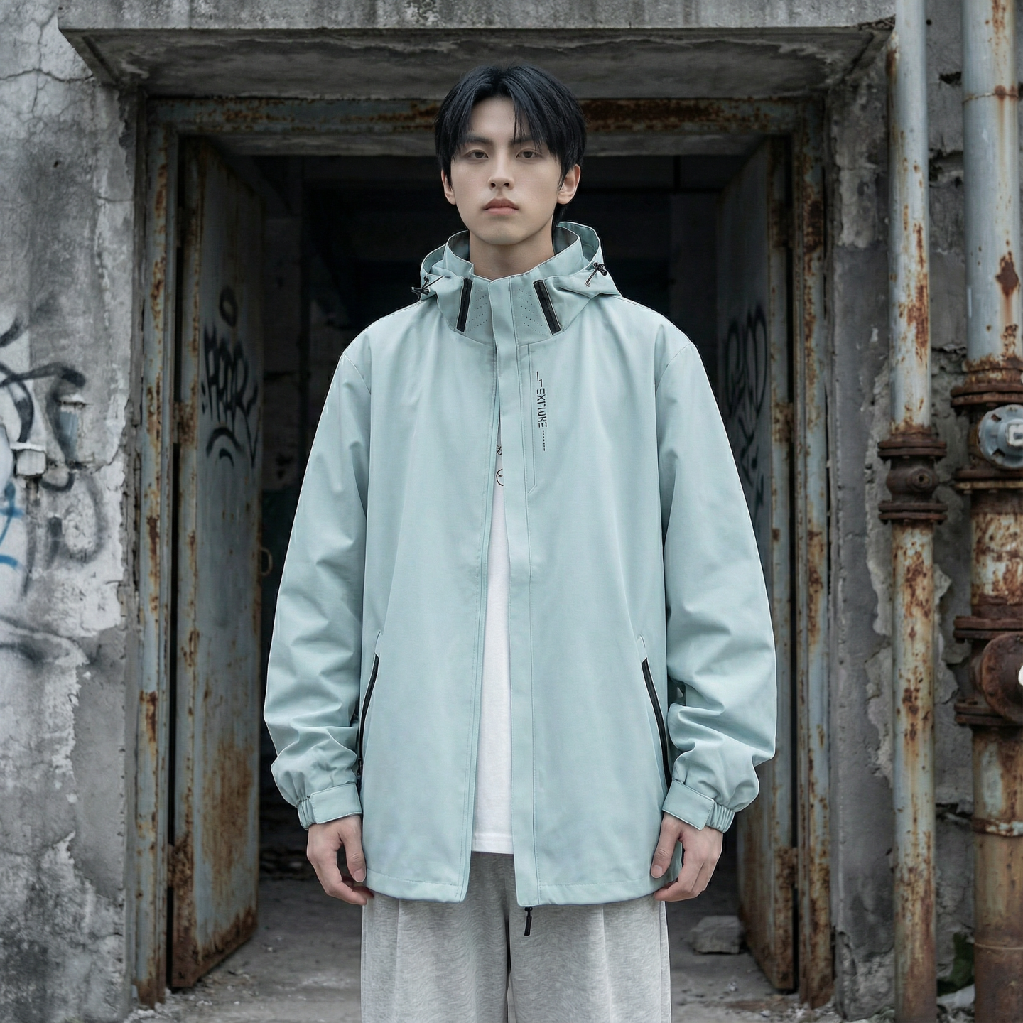 2026春款流行冲锋衣工装连帽美式高街休闲外套AK03-P68，男装夹克，星座1017