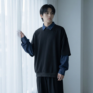 2026春款假两件卫衣衬衫领复古vibe格子美式外套 CR447-P68图片