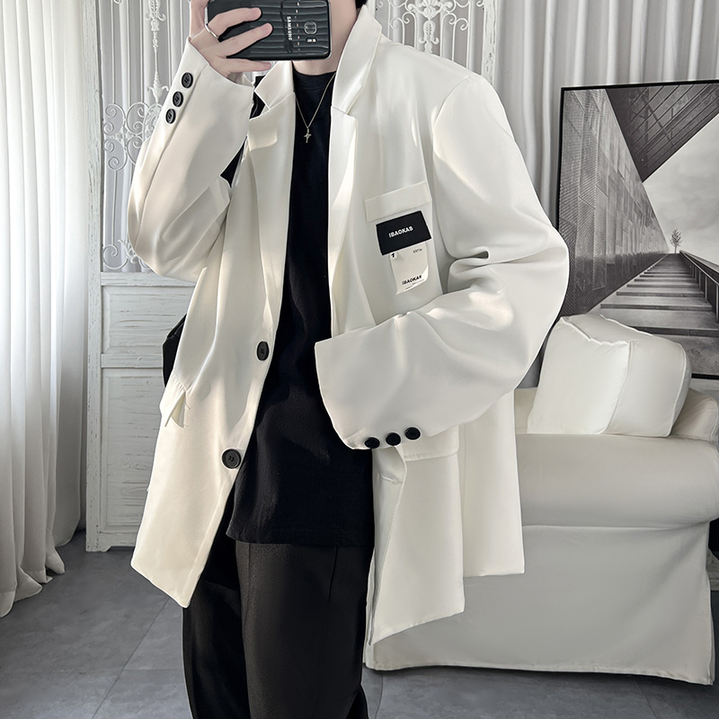 2025西装外套男ins痞帅高级感男装宽松小众西服F342-P98，男装西服，星座1017