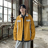 现货 2026春季痞帅拼接设计感翻领夹克高级感潮流外套 J24-P75,男装夹克,星座1017, 现货 2026春季痞帅拼接设计感翻领夹克高级感潮流外套 J24-P75,男装夹克,星座1017,