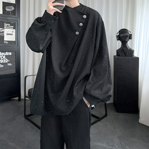 现货高级感小香风衬衫小众微闪潮流痞帅衬衣 AS903-P68，男装衬衫，星座1017