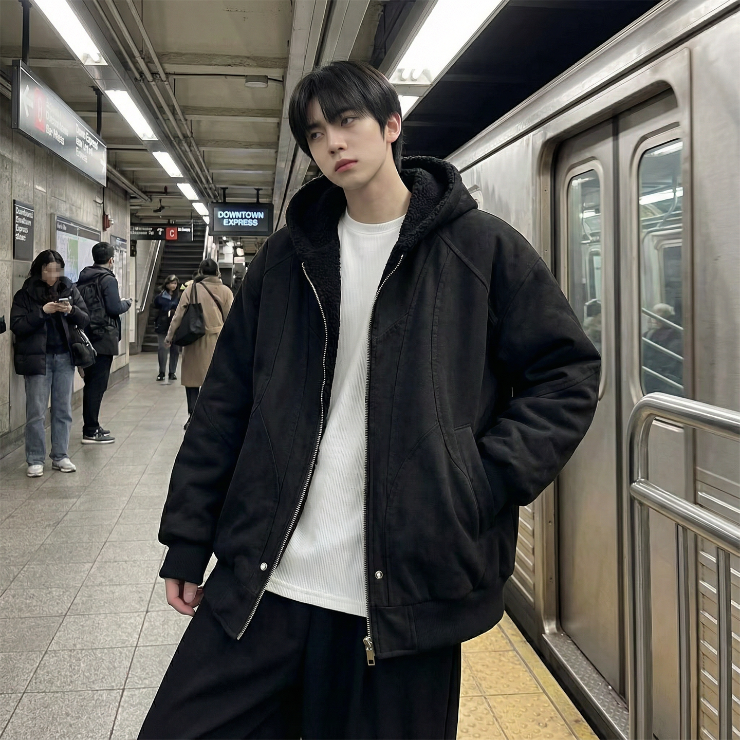 现货加绒加厚外套男潮重磅帆布水洗棉服夹克Y307-P138,男装夹克,星座1017