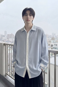 现货春款潮衬衫小众刺绣长袖衬衣新中式情侣外套 DY877-P68图片