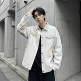 现货2026春季痞帅拼接设计感翻领夹克高级感潮流外套J24-P75，男装夹克，星座1017