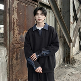 现货春季新款翻领高级感衬衫领上衣长袖卫衣男装潮WY212-P68，男装衬衫，星座1017