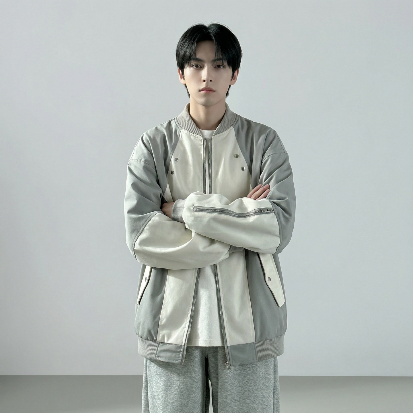 休闲百搭撞色拼接棒球服美式复古夹克JK830-P80,男装夹克,星座1017