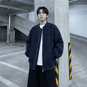 现货 2026日系痞帅华夫格宽松休闲棒球立领夹克衫外套 NK828-P89，男装夹克，星座1017